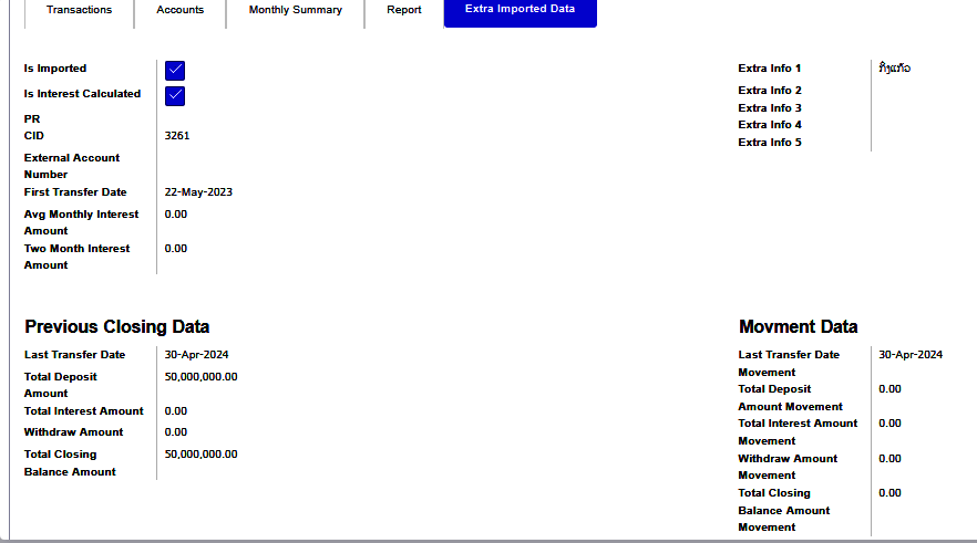 extra import data menu